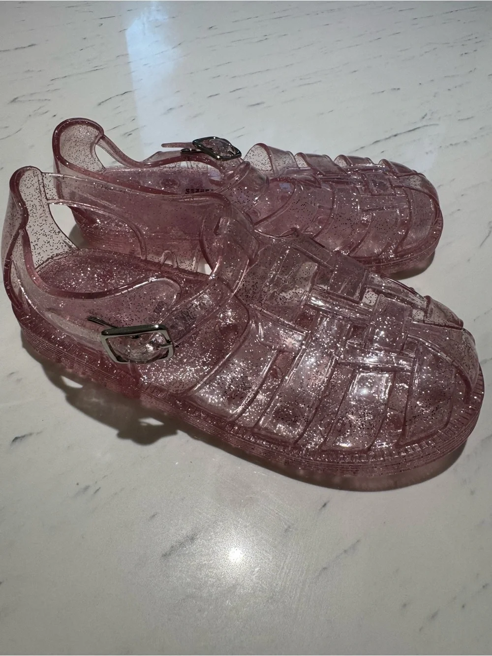 GAP Girls 10 Pink Glitter Jelly Sandals NWOT